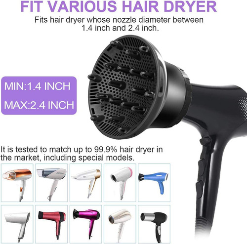 Difusor De Pelo Universal, Difusor De Secador De Pelo Para C