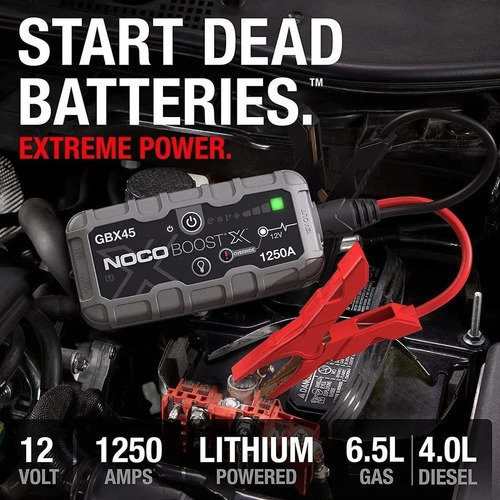 Noco Gbx45 boost 1250 A 12v arrancador de Autos portatil color negro y gris