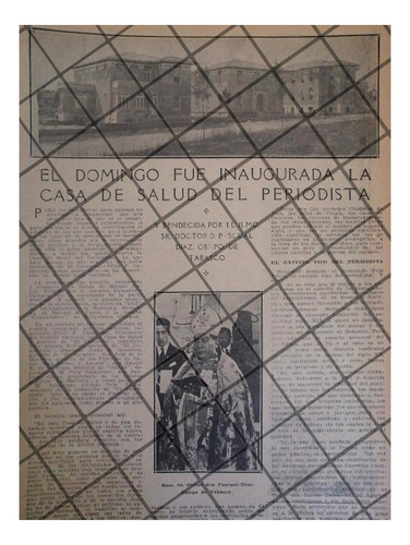 Afiche Retro. Inauguran La Clinica Del Periodista 1922