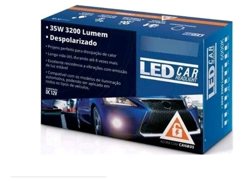 Kit Ledcar Headlight Super Led Shocklight 6000k H7 + Brinde