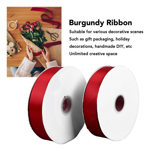 2 Rollo Liston Satinado Para Decoración Ancho 4cm 91 Metros