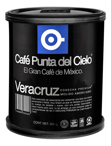 Cafe Molido Veracruz Punta Del Cielo 300 Grs