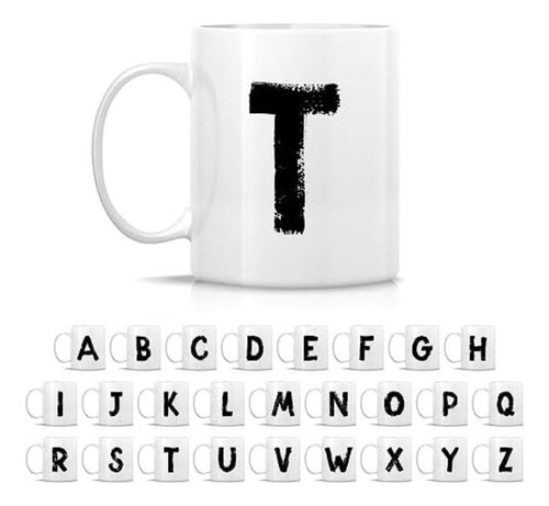 Retreez Inicial A-z Taza De Monograma Con Monograma Del Alfa