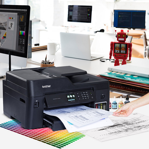 Brother Mfc-t4500dw Multifuncional Tinta A Color A3 Dúplex Adf Wifi Y Red Ethernet Color Negro 220v