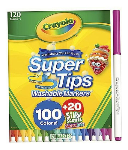 Crayola Super Tips Juego De Marcadores A Granel Con Aromas