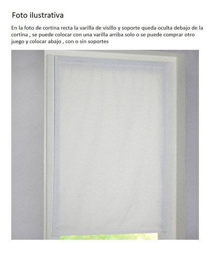 Imagen 5 de 9 de Varilla Visillo 0.70 Mts Con 2 Soportes Para Cortina Soul