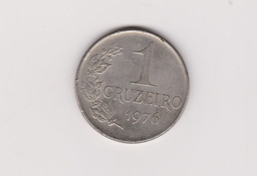 Moneda Brasil 1 Cruzeiro Año 1976 Muy Bueno +
