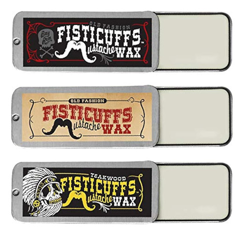 Fisticuffs Moustache Wax 3 Pack Por Fisticuffs Bigote Cera