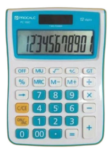 Calculadora De Mesa Escritório Procalc Pc100-bl 12 Digítos