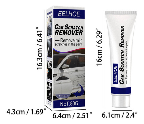 Removedor De Arranhões De Pintura De Carro 20g/80g Reparação