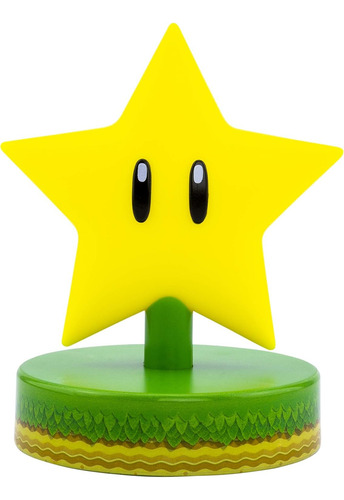 Lampara Super Marios Icono De Super Estrella Negro Amarillo