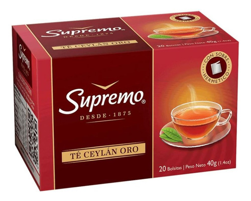 Te Supremo Oro Ceylan   20 Sobres