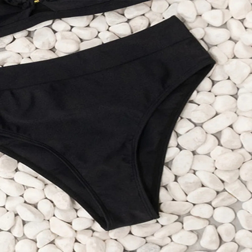 Trajes De Baño Mujer Dos Piezas Natacion Playa Sexy Bikini Negro L