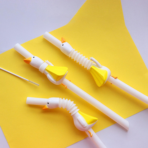Pajitas Para Beber Con Forma De Ganso, Tubo Para Sin Cepillo