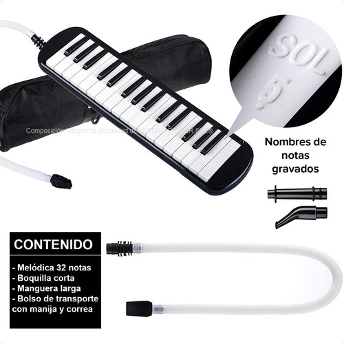 Imagen 7 de 9 de Melodica 32 Teclas Profesional Funda Correa Reforzada Stagg