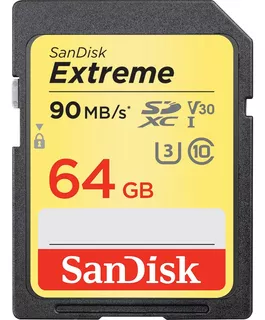 Tarjeta De Memoria Sd Uhs-i Sandisk Extreme 64 Gb