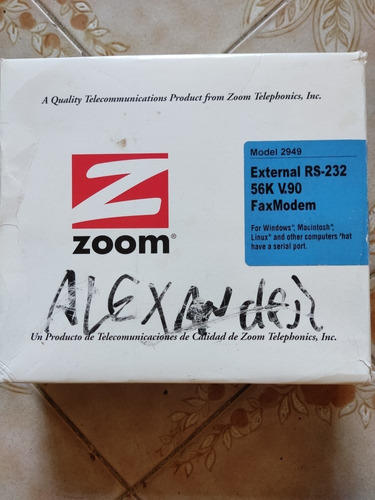 Fax Modem Externo 56k Marca Zoom Nuevo Made In U.s.a