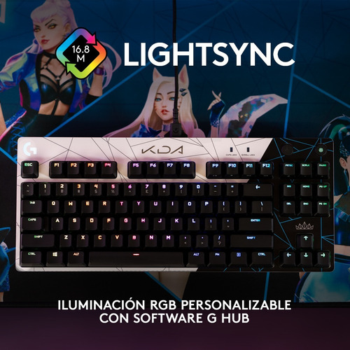 Imagen 5 de 8 de Teclado Gamer Mecanico Logitech G Pro Kda Lol Rgb