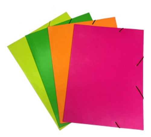 Carpeta Elastico Plastificada Pack X5