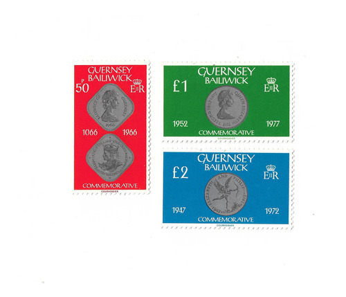 Guernsey G Bretaña Serie Mint 196/8 Monedas 16euros Año1980