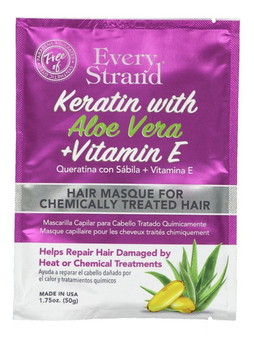 Mascarilla Capilar Every Strand - Keratina + Vitamina E 50g