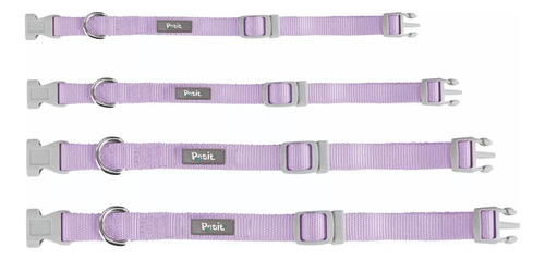 Collar Ajustable Para Mascotas Morado Grande Petit