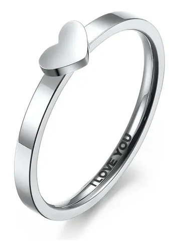 Anillos De Pareja Para él Y Su Anillo De Promesa A Juego De Acero Inoxidable Corte