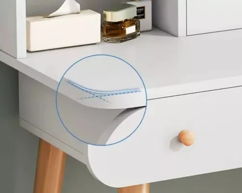 Mesa De Noche Maquillador Escritorio Con Luz Y 2 Cajones