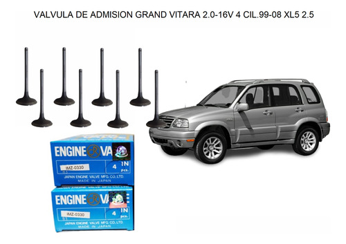 Valvula De Admision Grand Vitara 2.0-16v 4 Cil.99-08 Xl5 2.5