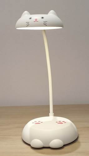 Imagen 2 de 6 de Lampara De Mesa Recargable Y Táctil Motivo De Gato