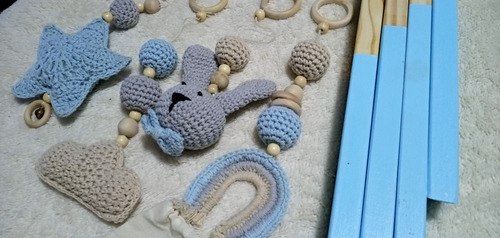 Gimnasio Montessori A Crochet Nórdico Bebé Estimulación