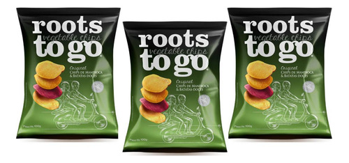 Kit Com 3 Roots To Go Chips Original 100g