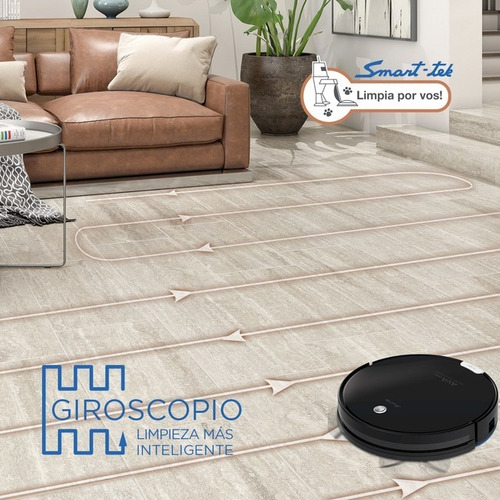 Aspiradora Robot Smart-tek Ava Pro + Mopper Color Negro