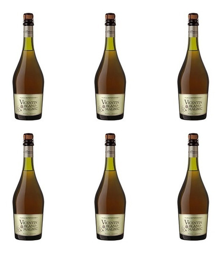 Vino Espumante Vicentin Blanc De Malbec - Caja X 6 Botellas!