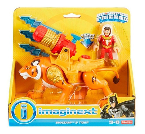 Figura Y Vehículo Shazami Tiger Imaginext Dc Comics M5649 Ub