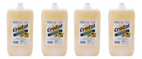 Caja Aceite Cristal Comestible 4 Galones De 5 Litros C/u