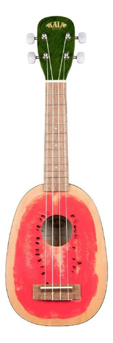 Ukelele Kala Ka-wtml Soprano Sandia Caoba Brillo Cuo Color Watermelon