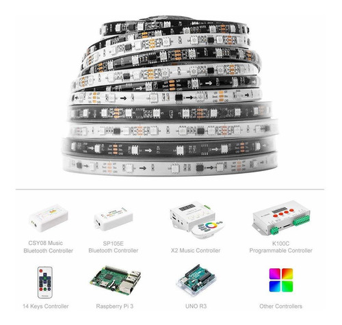 Imagen 5 de 8 de Ws2811 Icrgb Ic Tira De Led Dream Color Direccionable 1...
