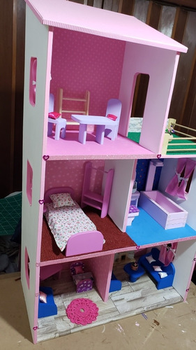 Casas Para Barbie Tres Pisos Todo Madera