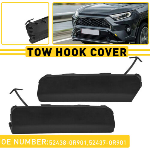 2pcs Front Bumper Tow Hook Cover Cap For Toyota Rav4 Le  Oad