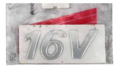 Emblema 16 V Alvulas Traseira Após 1999 - Original Fiat