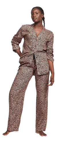 Pijama Animal Print Lurex Dorado  M L Victoria's Secret