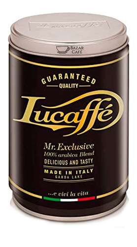 Café Lucaffe Tarro Negro Mrexclusive 250gr Grano Molido