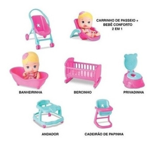 Imagen 5 de 7 de Casa De Muñeca Con Accesorios Little Dolls 4 En 1 Maternelle