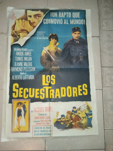 Los Secuestradores!!afiche Gigante De Cine Clásico!! (Usado)