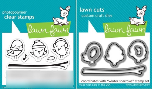 Lawn Fawn Invierno Sello Die Set  Incluye Uno Cada Gorrion