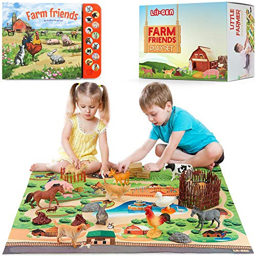 Lil-gen Animales Granja Juguetes Con Libro De Sonido 8nbwu