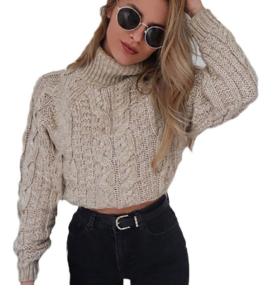 Sweter Cuello Alto Mujer Sweter Cuello Alto Mujer