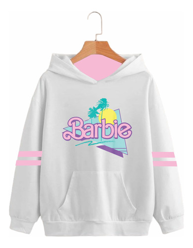 Buso Saco Con  Capucha Estampado Barbie Exclusivo