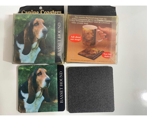 Sets De Posa Vasos De Perro Basset Hound 4 Unidades